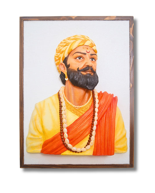 Chhatrapati Shivaji Maharaj Luxury 3D Portrait Wall Décor