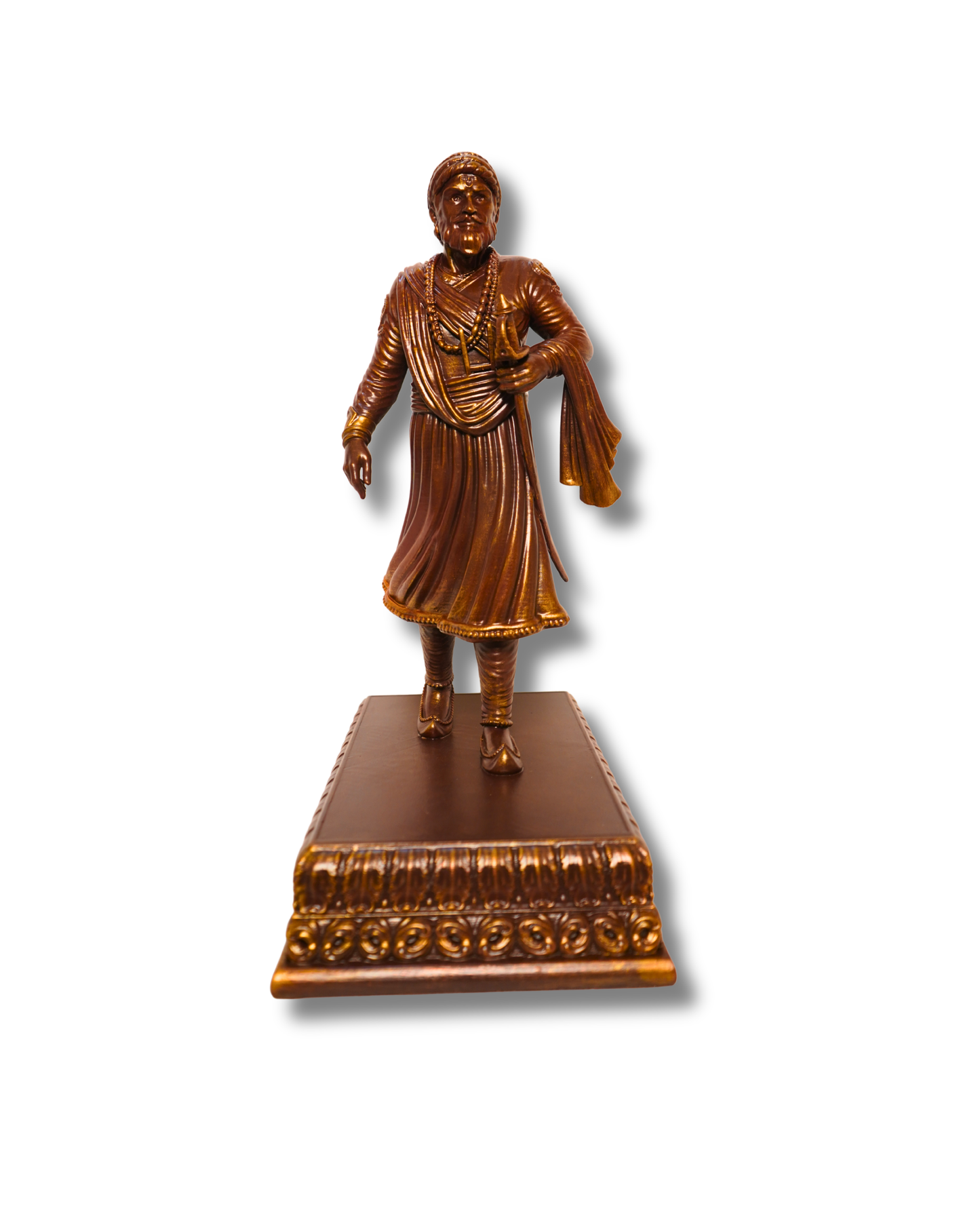 Shivaji Maharaj statue on ornate table