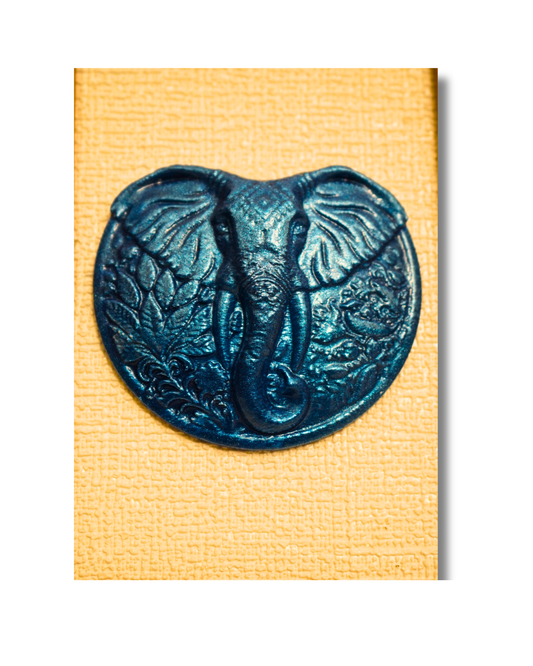 Elephant Face with Artistic Color Splashes