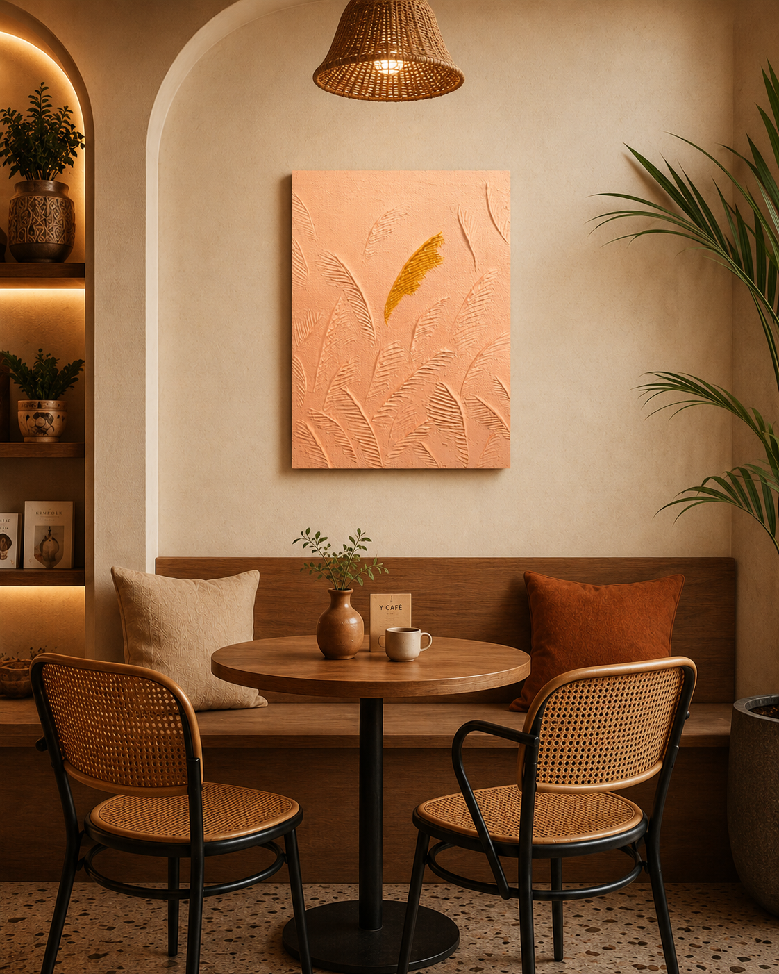 Luxury Textured Botanical Wall Art