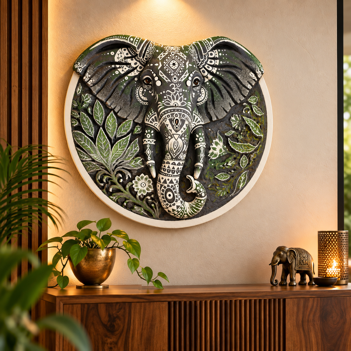 3D Elephant Wall Art