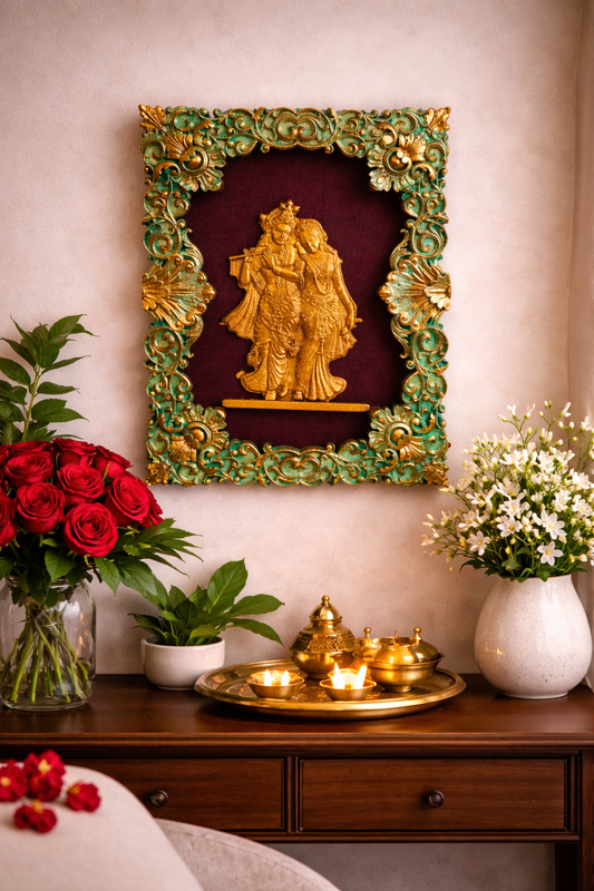 Radha Krishna 3D Wall Art