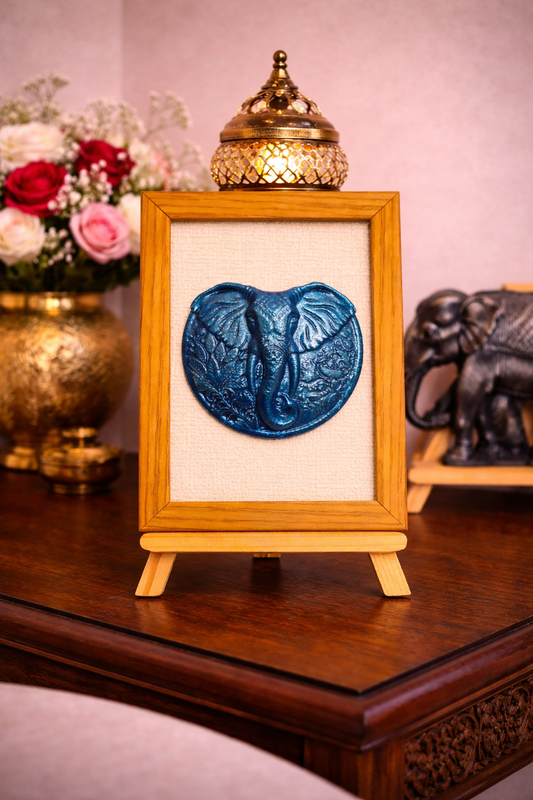 Elephant Face with Artistic Color Splashes