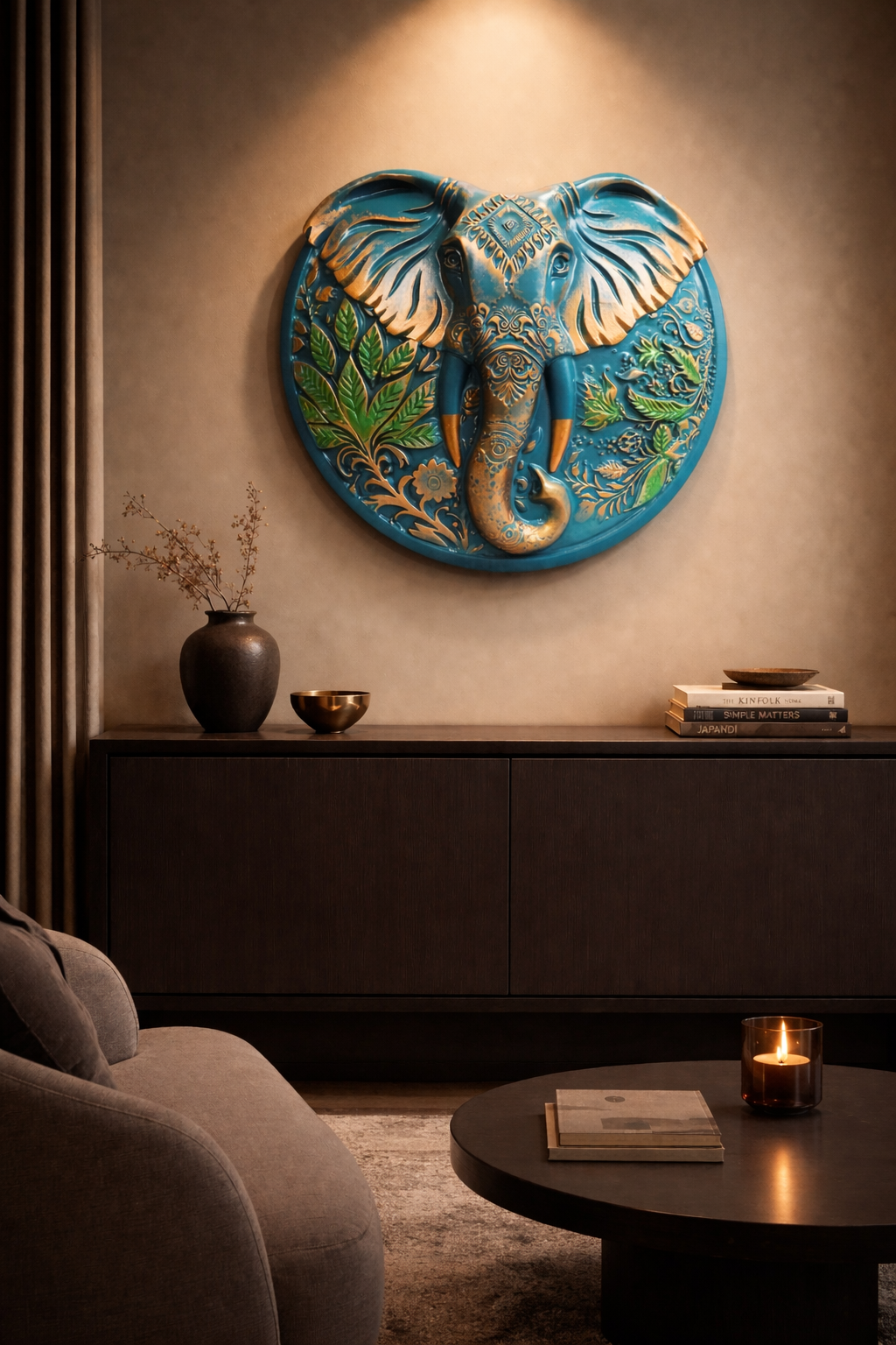 3D Elephant Wall Art