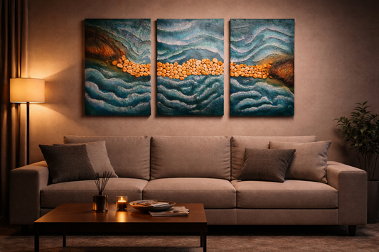 RAMSETU- LUXURY 3 PANNEL WALL SCULPTURE