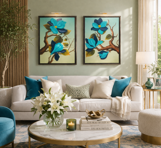 3D Floral Wall Art (Set of 2)