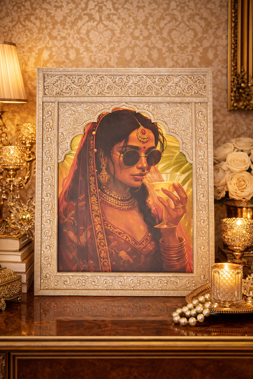 Royal Woman: Vintage Indian Portrait