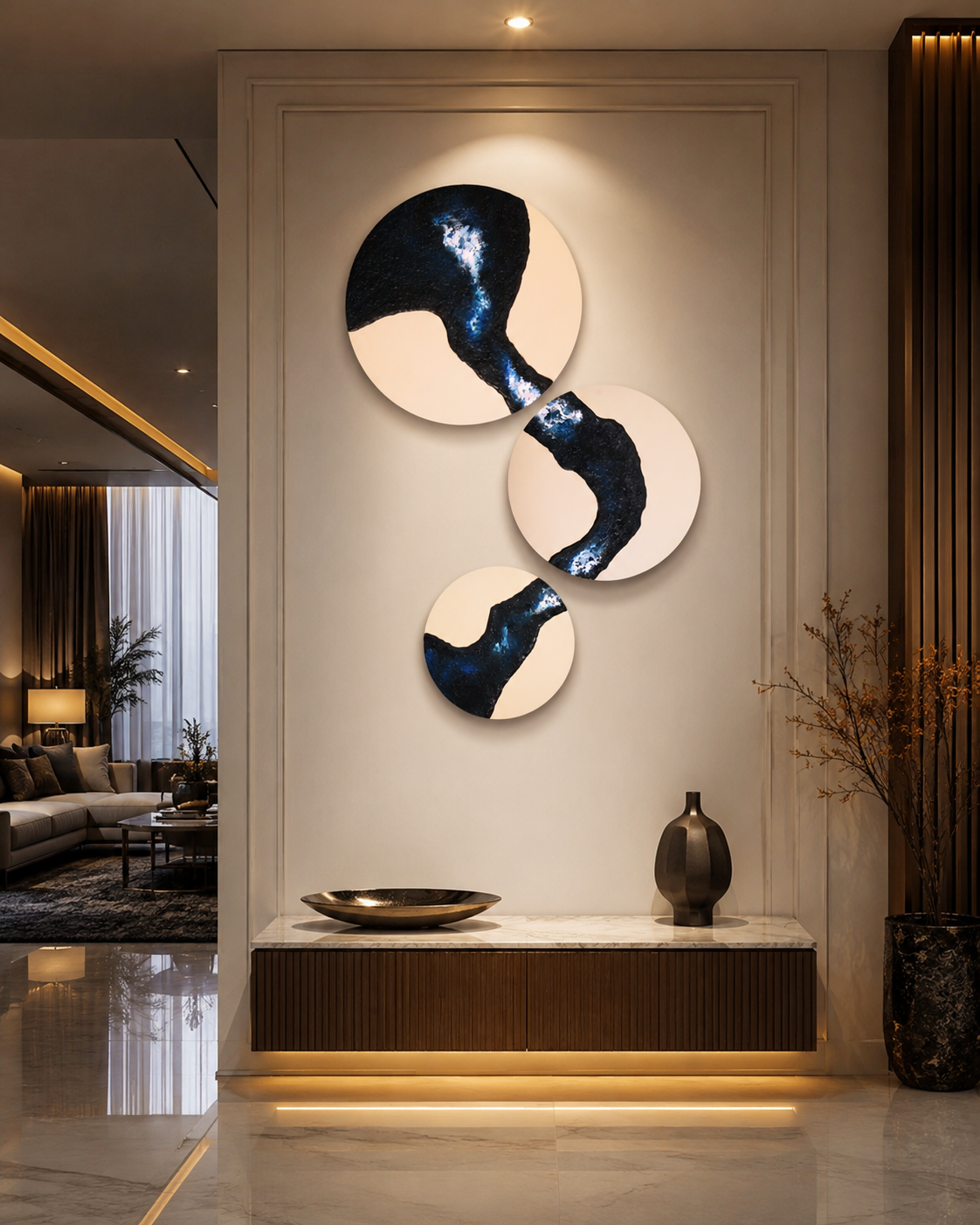 Exclusive Three-Piece Luxury Artwork