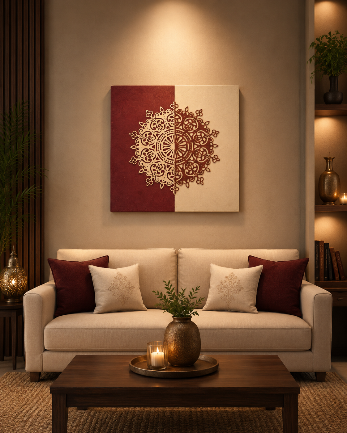 Dual Harmony Mandala Wall Art