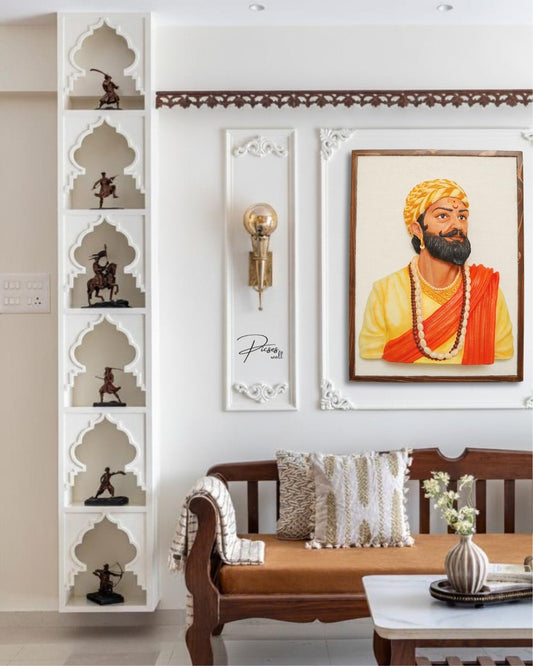 Chhatrapati Shivaji Maharaj Luxury 3D Portrait Wall Décor
